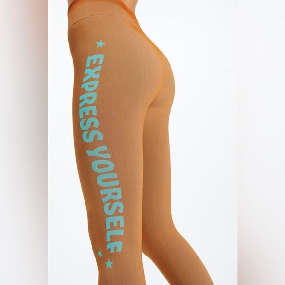 Fabletics Express Yourself 7/8 Leggings Fall Orange Size Small item #118) - Picture 2 of 6